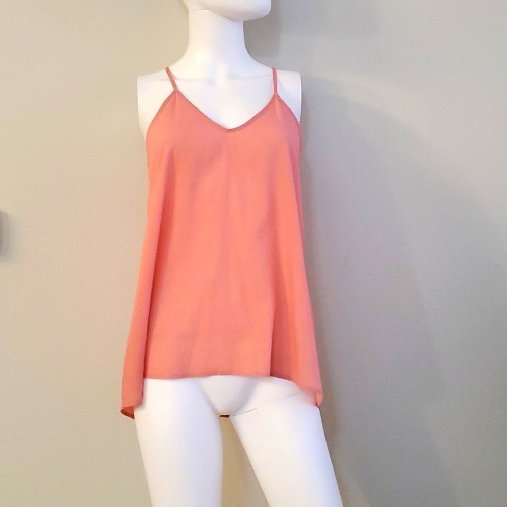 BCBG Paris pink sleeveless blouse, XXS, flowy, loose fit
